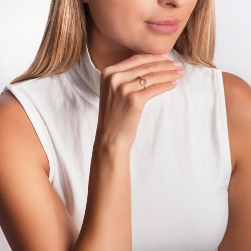 Pierścionek zaręczynowy SAVICKI: złoty, diamenty